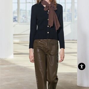 Size L Zara BUTTONED KNIT CARDIGAN